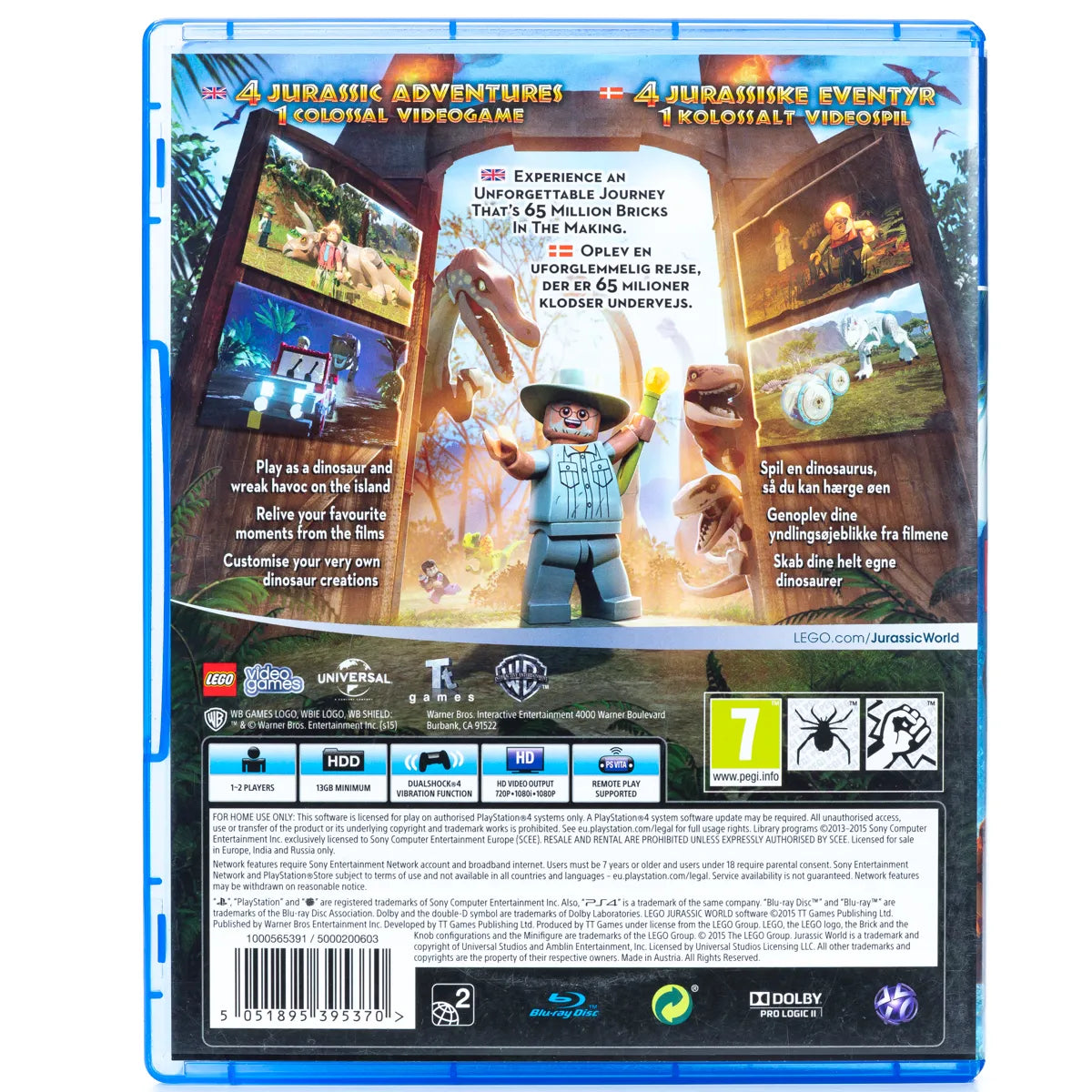 LEGO Jurassic World - PS4 Spill - Retrospillkongen
