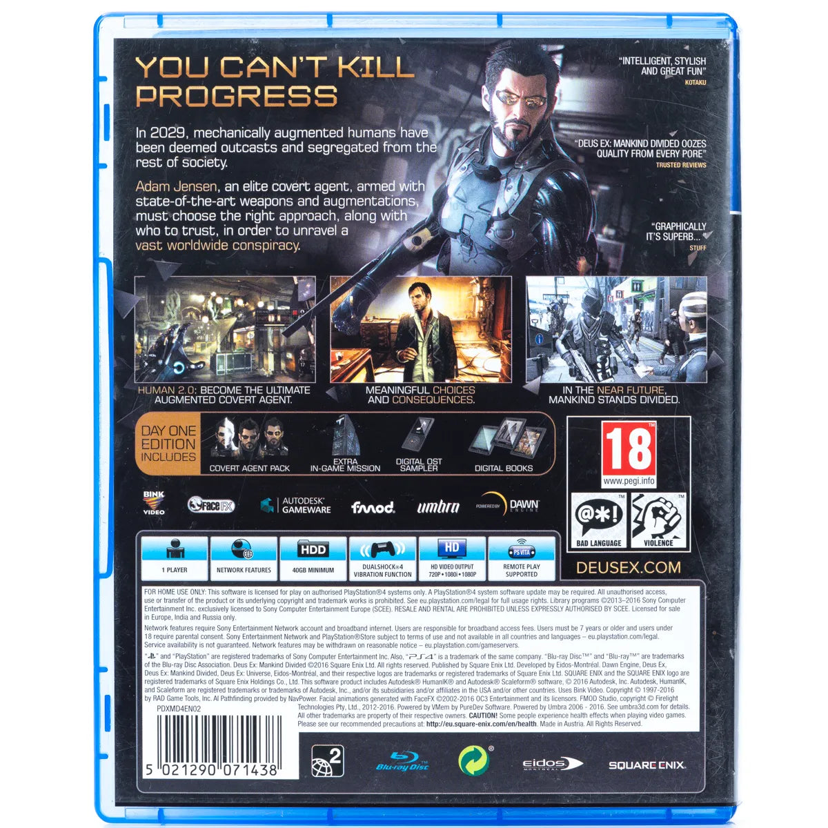 Deus Ex: Mankind Divided - PS4 Spill - Retrospillkongen
