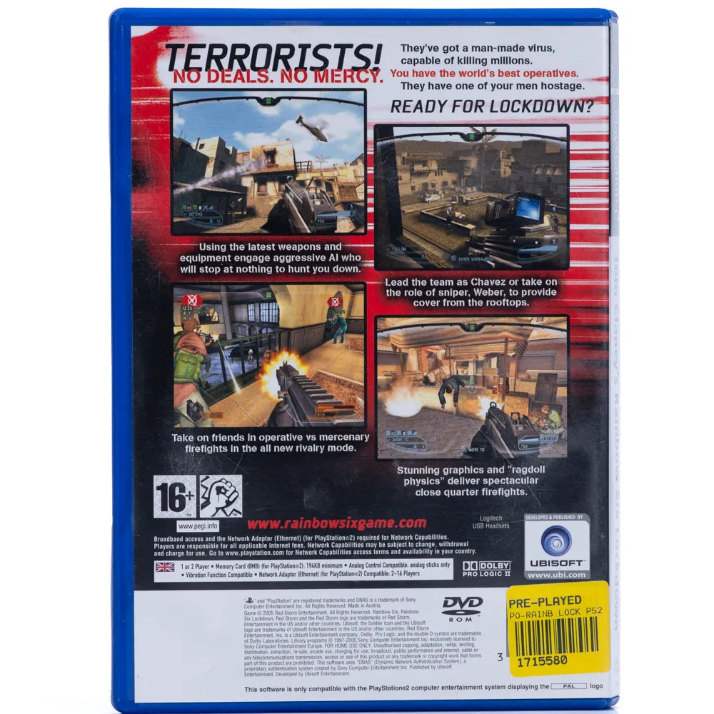 Tom Clancy's Rainbow Six Lockdown - PS2 spill - Retrospillkongen