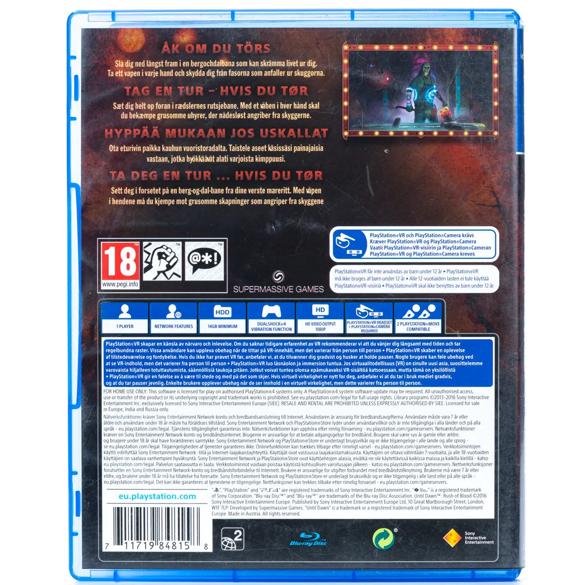 Until Dawn: Rush of Blood - PS4 Spill - Retrospillkongen