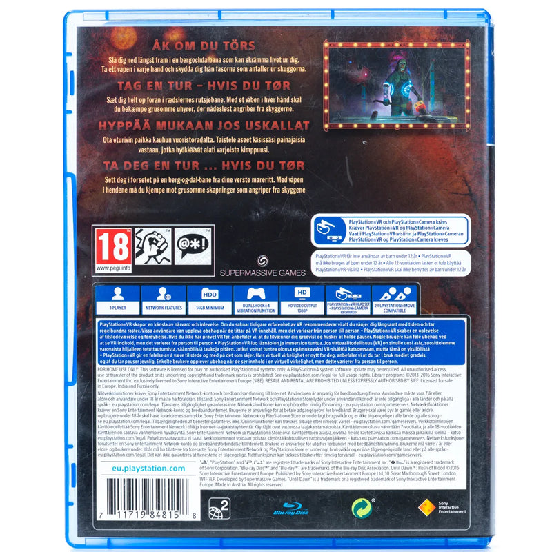 Until Dawn: Rush of Blood - PS4 Spill