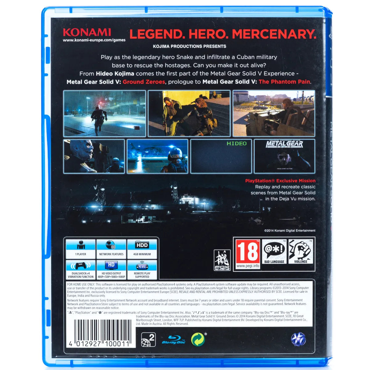 Metal Gear Solid V: Ground Zeroes - PS4 Spill - Retrospillkongen