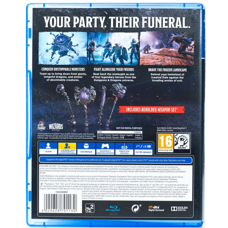 Dungeons & Dragons: Dark Alliance - PS4 Spill