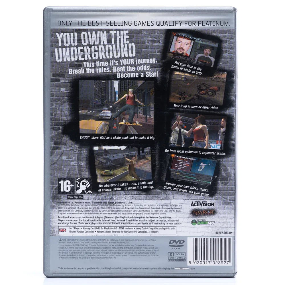 Tony Hawk's Underground - PS2 spill