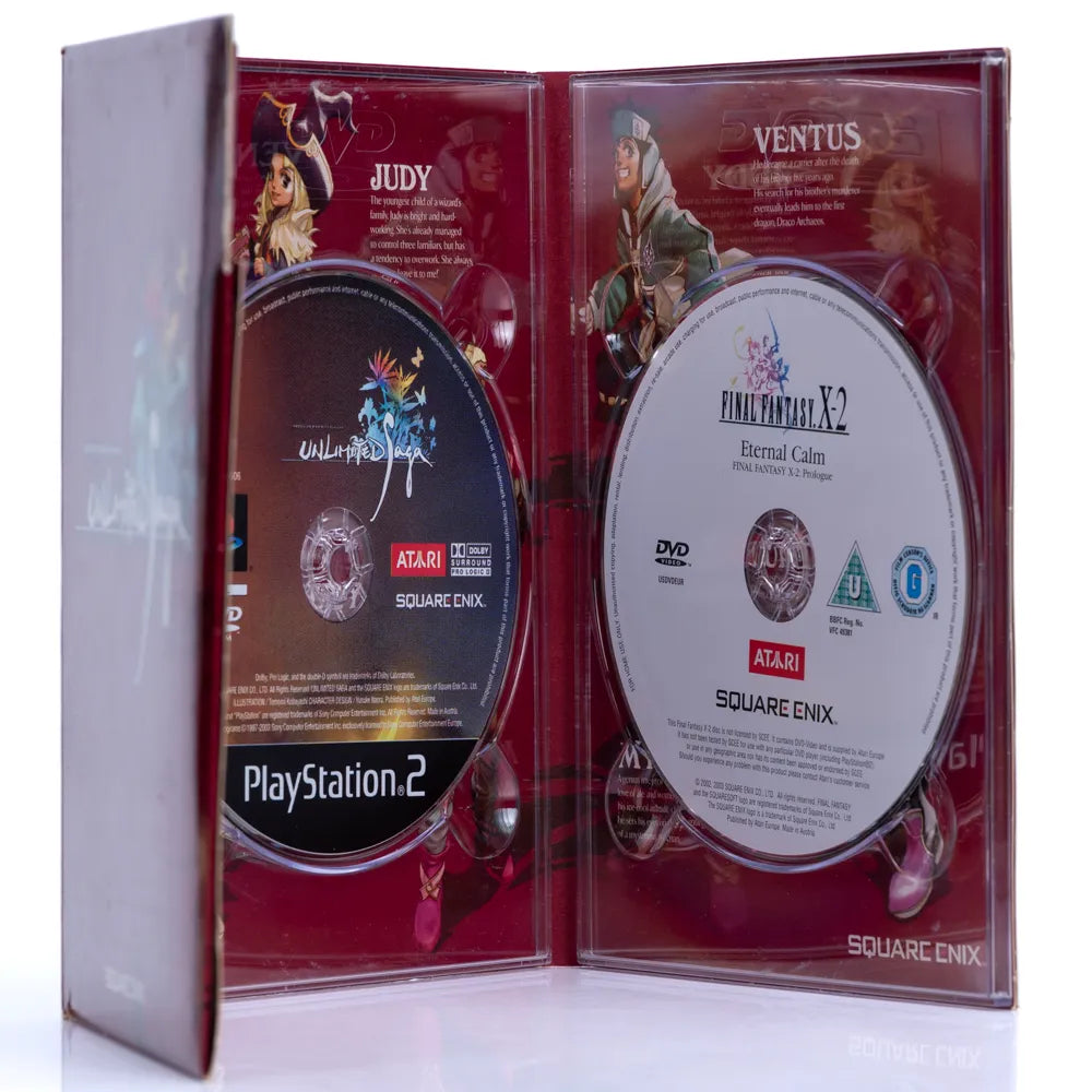 Unlimited Saga + Final Fantasy X-2 Eternal Calm Bonus Disc - PS2 spill - Retrospillkongen