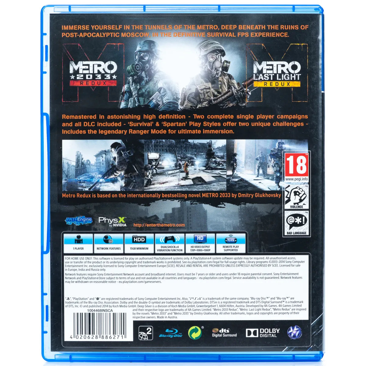 Metro: Redux - PS4 Spill - Retrospillkongen