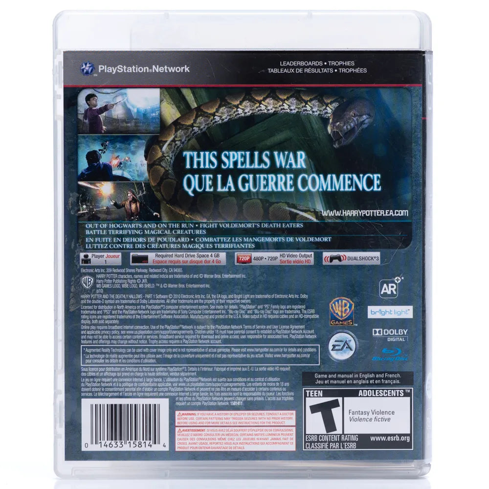Harry Potter and the Deathly Hallows: Part 1 - PS3 spill (NTSC-U, regionfri)
