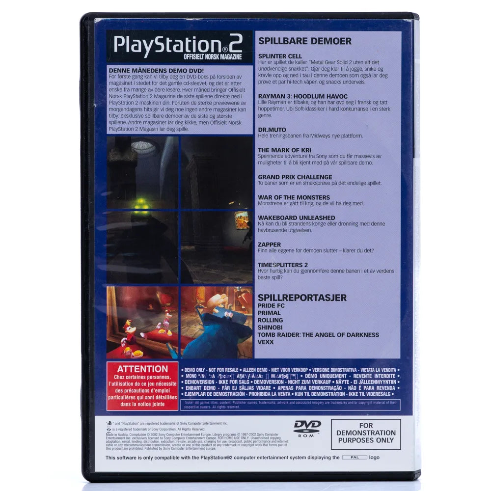 Offisielt Norsk Magazine Demo Disc 9 Spillbare Demoer - PS2 spill - Retrospillkongen