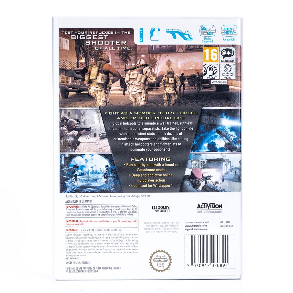 Call of Duty: Modern Warfare Reflex Edition - Wii spill - Retrospillkongen