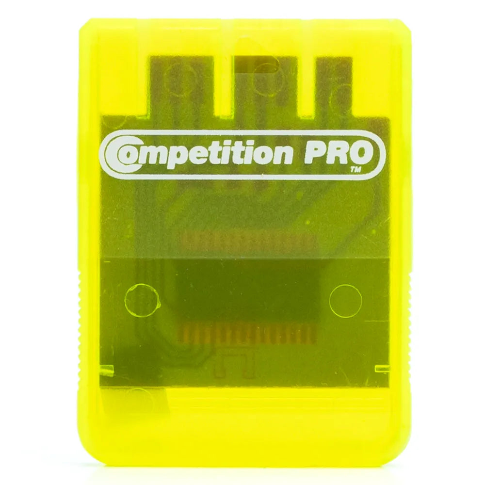 Competition PRO PlayStation 1 Minnekort Clear Gul - PS1 - Retrospillkongen