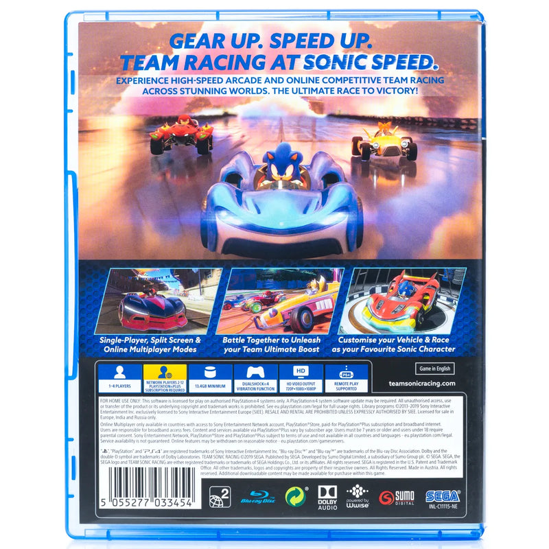 Team Sonic Racing - PS4 Spill