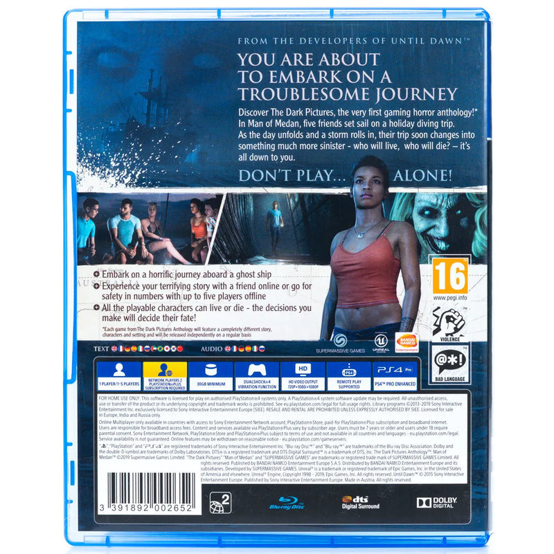 The Dark Pictures Anthology: Man of Medan - PS4 Spill