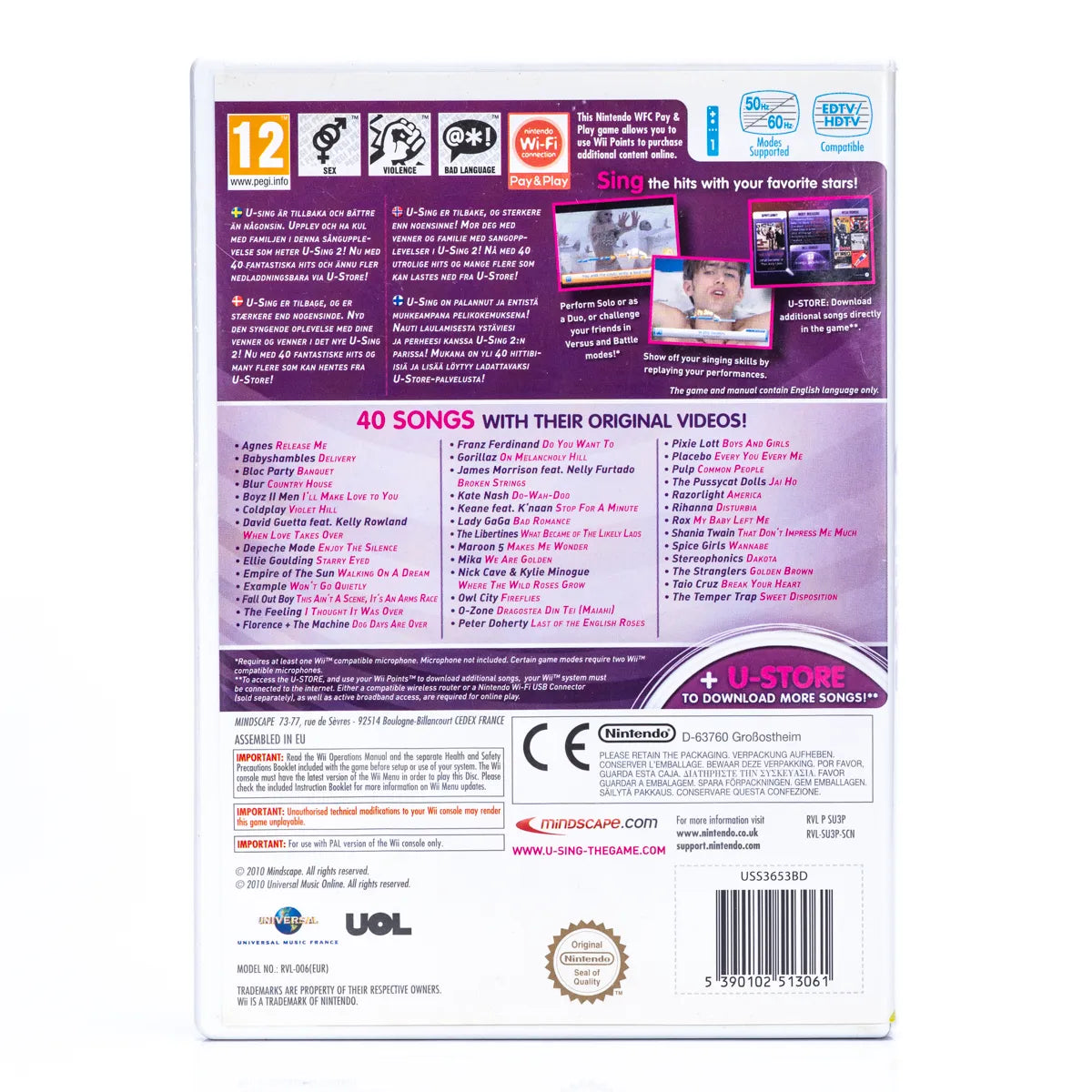 U-Sing 2 - Wii spill - Retrospillkongen