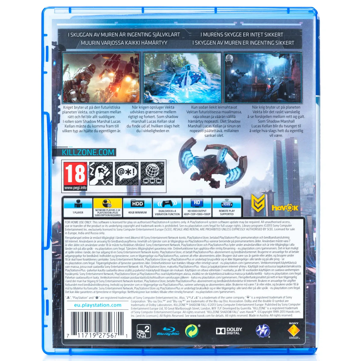 Killzone Shadow Fall - PS4 spill - Retrospillkongen
