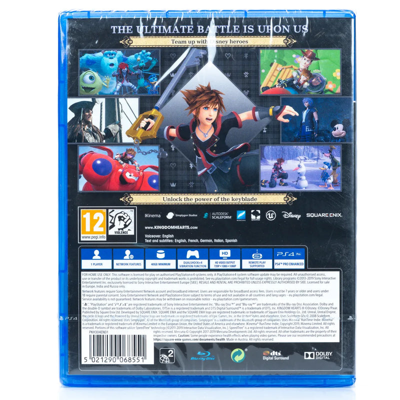 Kingdom Hearts III - PS4 spill (Forseglet)