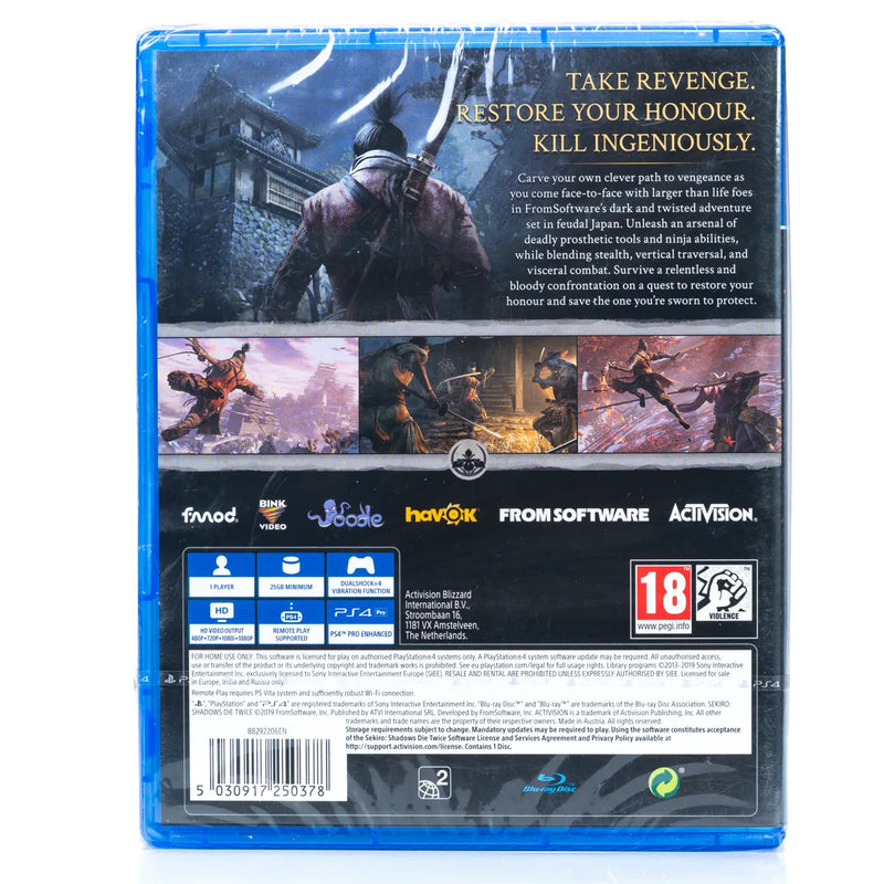 Sekiro: Shadows Die Twice - PS4 spill (Forseglet)