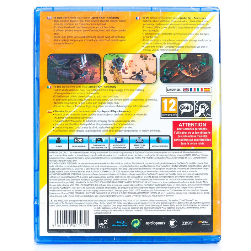 Legend of Kay: Anniversary - PS4 spill (Forseglet)