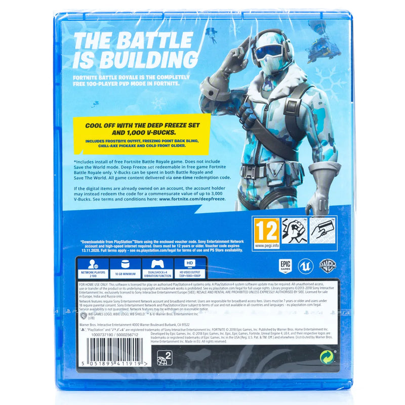Fortnite: Battle Royale - Deep Freeze Bundle - PS4 spill (Forseglet)