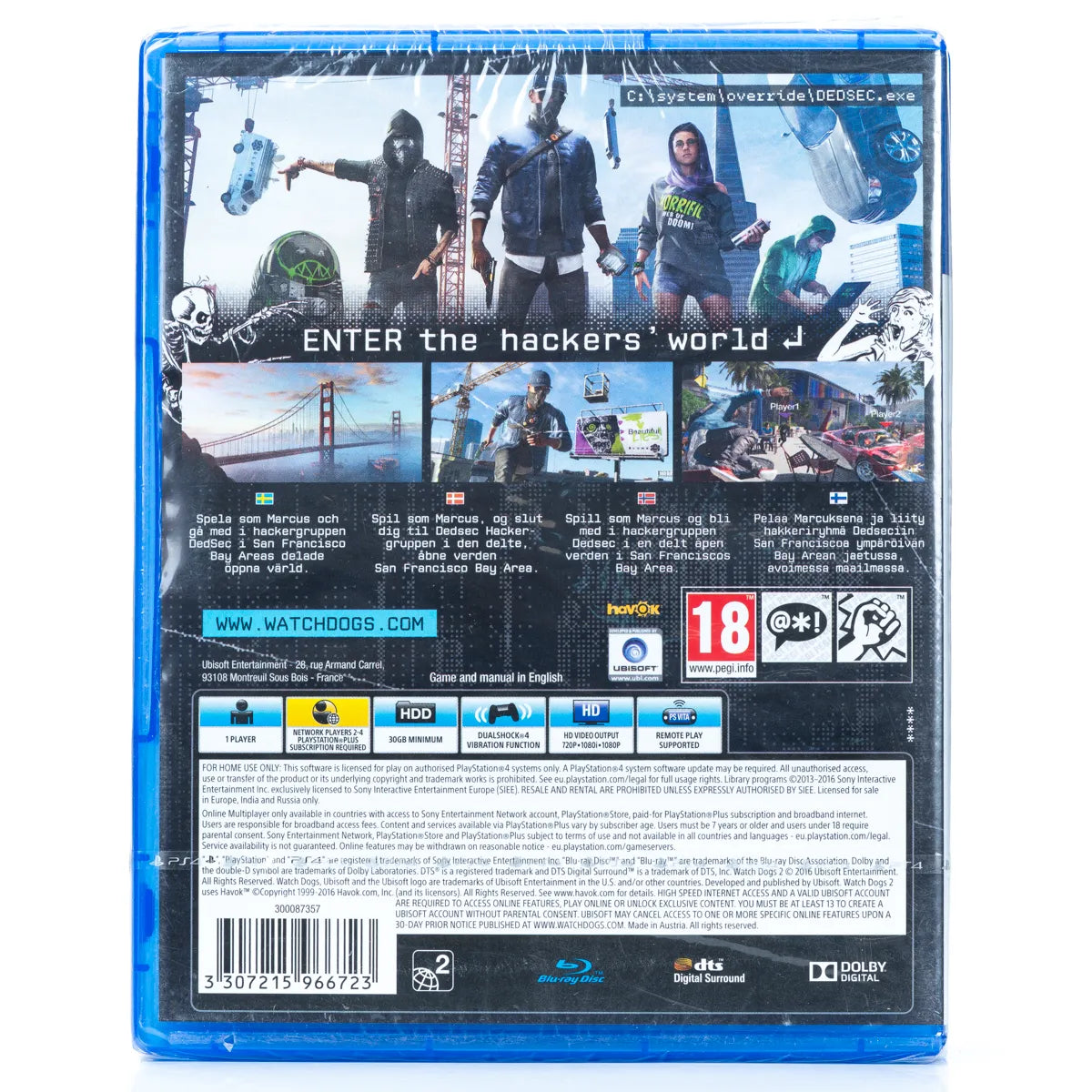 Watch Dogs 2 - PS4 spill (Forseglet) - Retrospillkongen