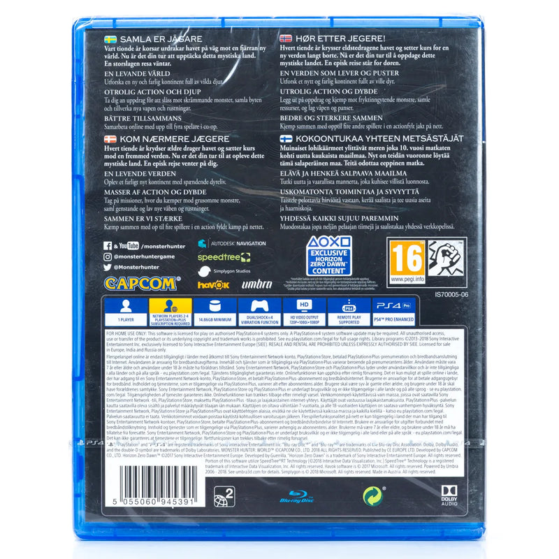 Monster Hunter: World - PS4 spill (Forseglet)