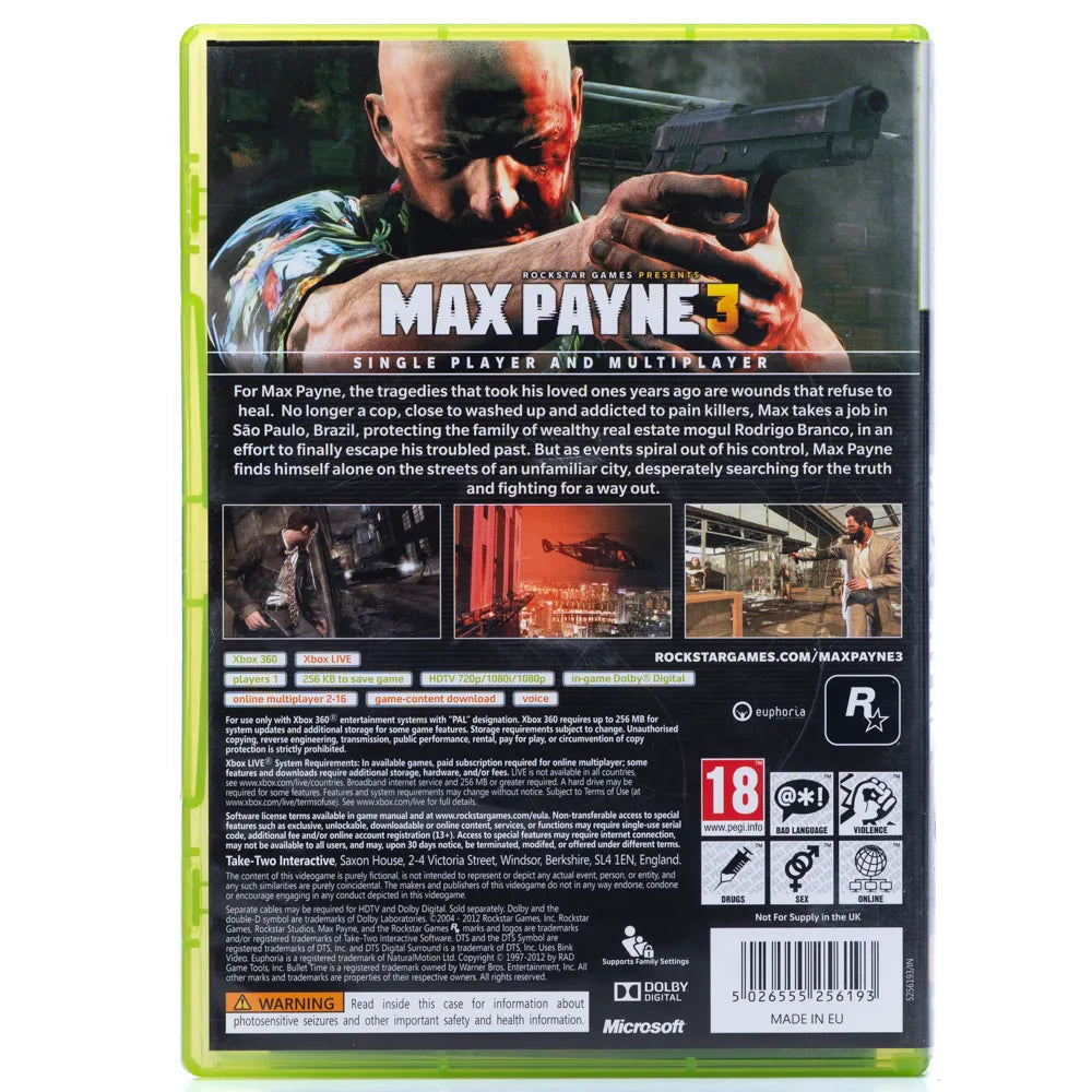 Max Payne 3 - Xbox 360 spill - Retrospillkongen