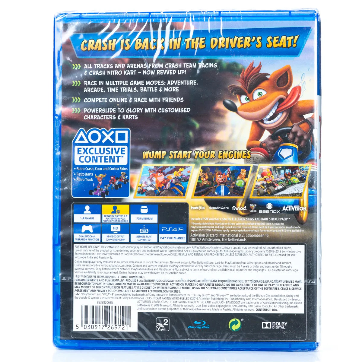 CTR: Crash Team Racing - Nitro-Fueled - PS4 spill (Forseglet) - Retrospillkongen