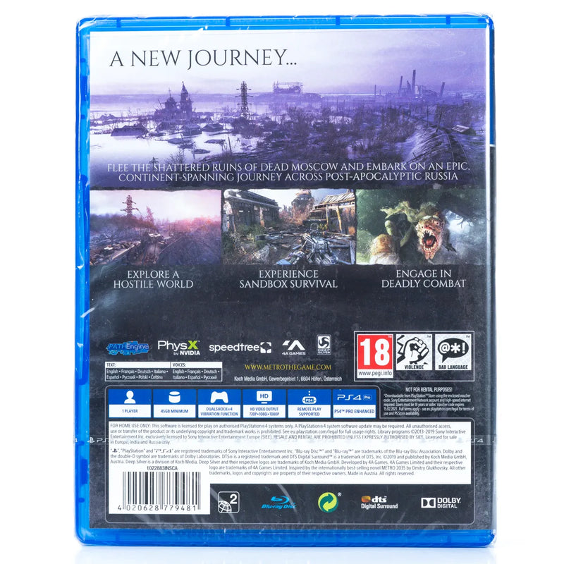Metro: Exodus - PS4 spill (Forseglet)