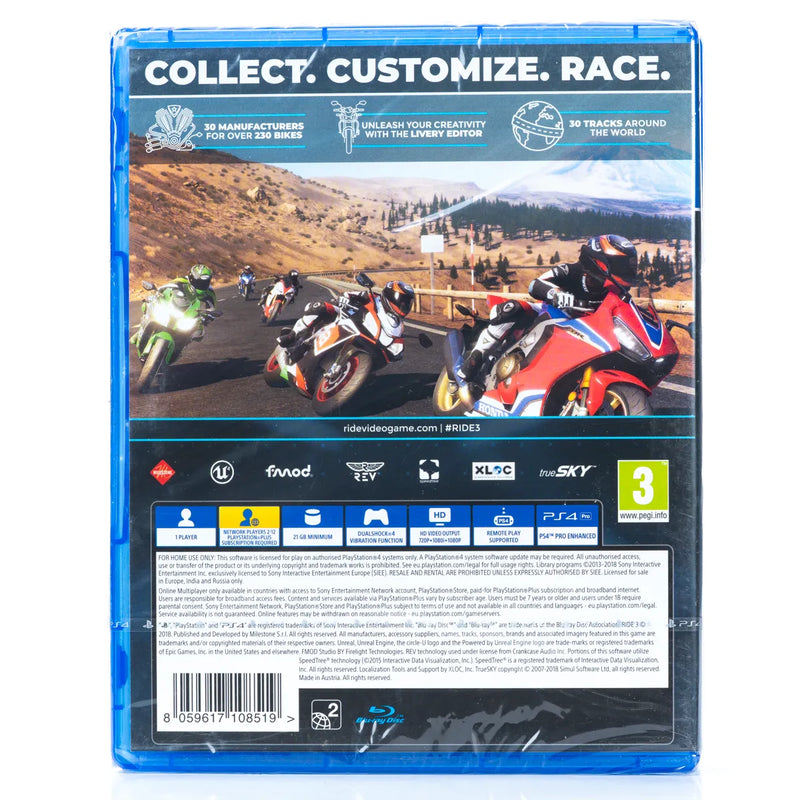 Ride 3 - PS4 spill (Forseglet)