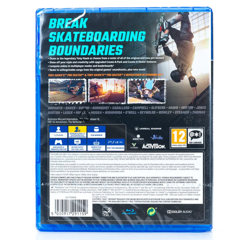 Tony Hawk´s Pro Skater 1 + 2 - PS4 spill (Forseglet)