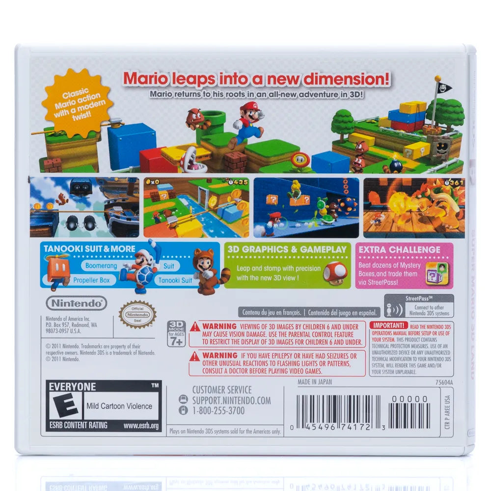 Super Mario 3D Land (NTSCU) - Nintendo 3DS spill - Retrospillkongen
