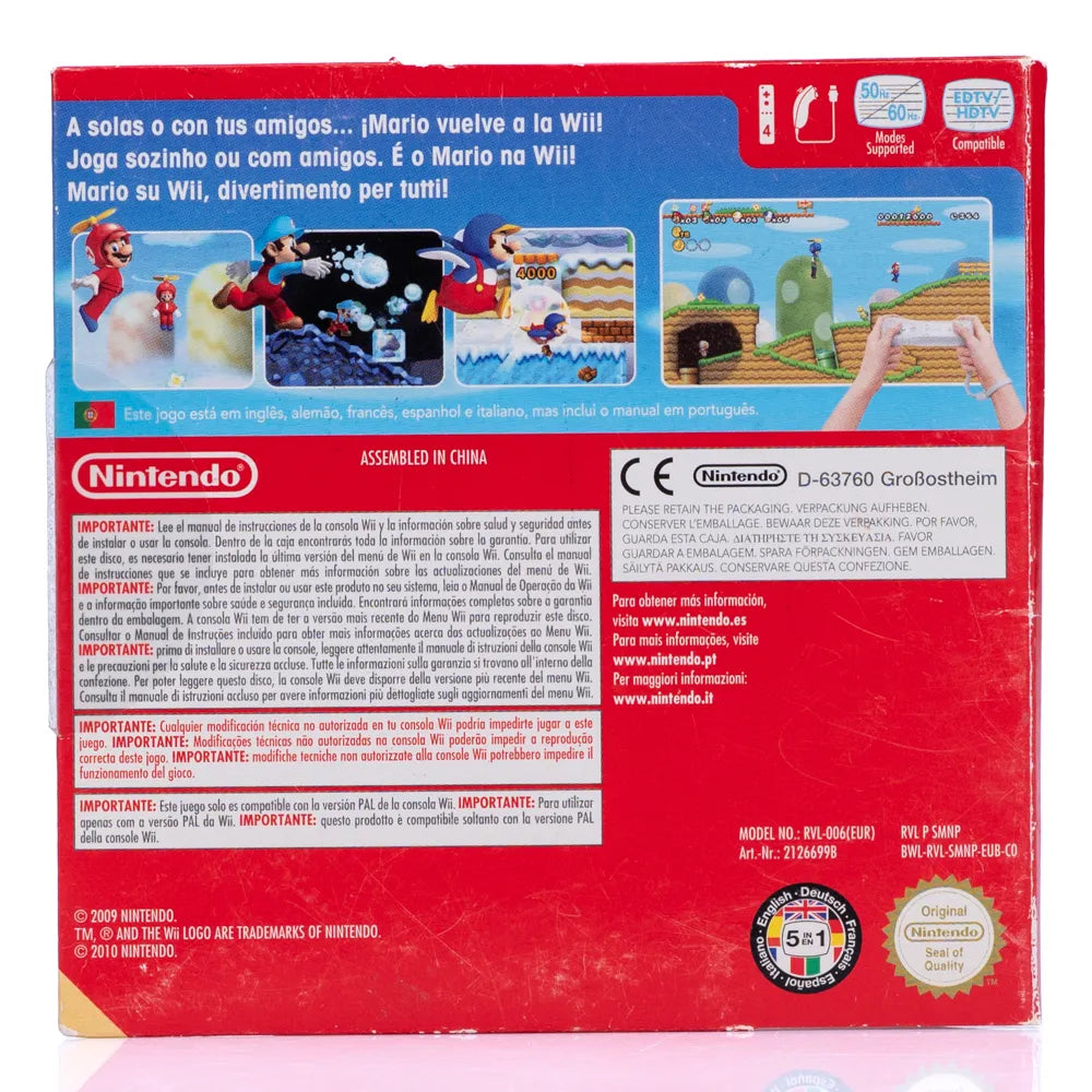New Super Mario Bros. Wii - Wii spill (Papp-cover) - Retrospillkongen