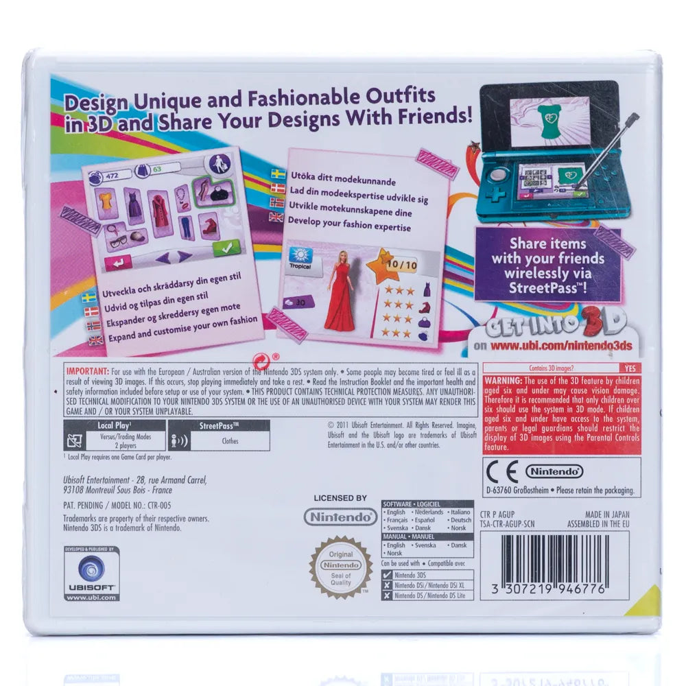 Imagine: Fashion Designer 3D (Forseglet) - 3DS spill - Retrospillkongen