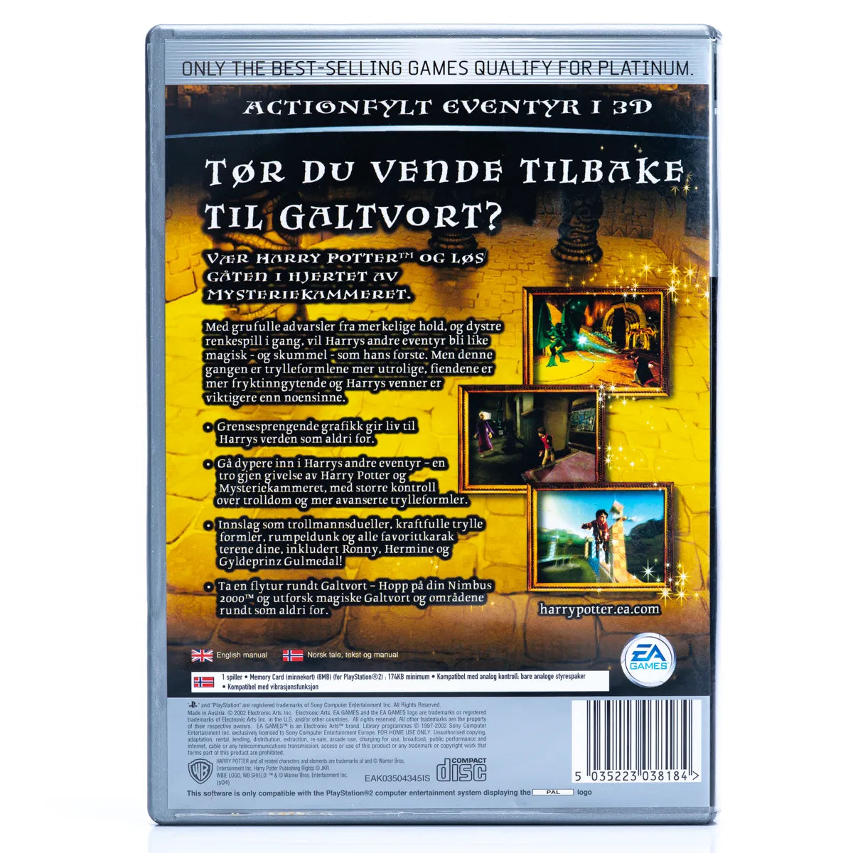 Harry Potter and the Chamber of Secrets - PS2 spill - Retrospillkongen