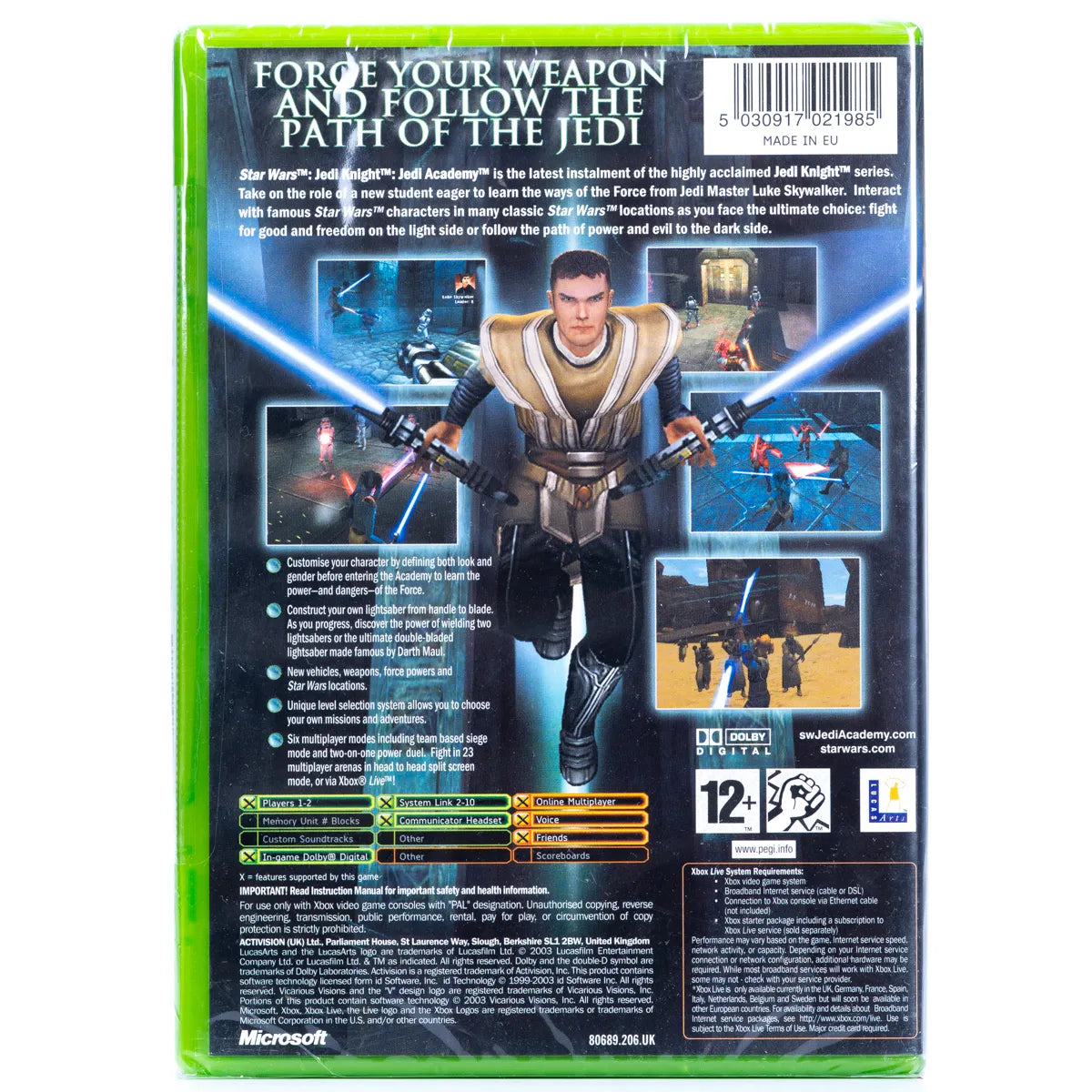 Star Wars Jedi Knight: Jedi Academy - Xbox Spill (Forseglet) - Retrospillkongen