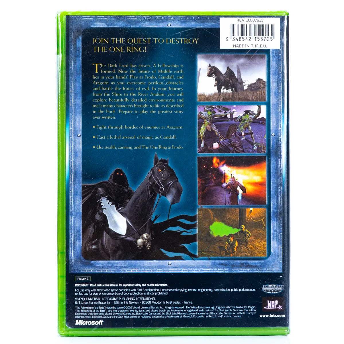 The Lord of the Rings: The Fellowship of the Ring - Xbox Spill (Forseglet) - Retrospillkongen
