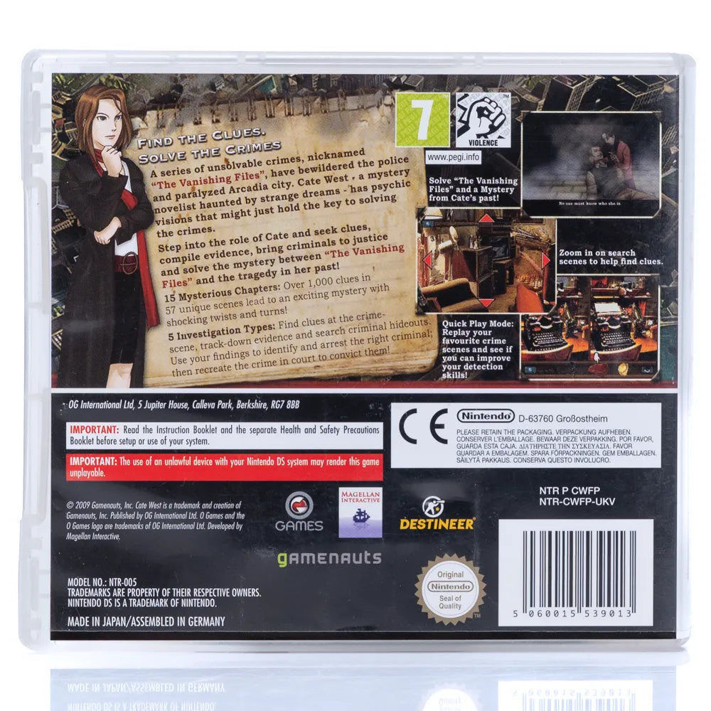 Cate West: The Vanishing Files - Nintendo DS spill - Retrospillkongen