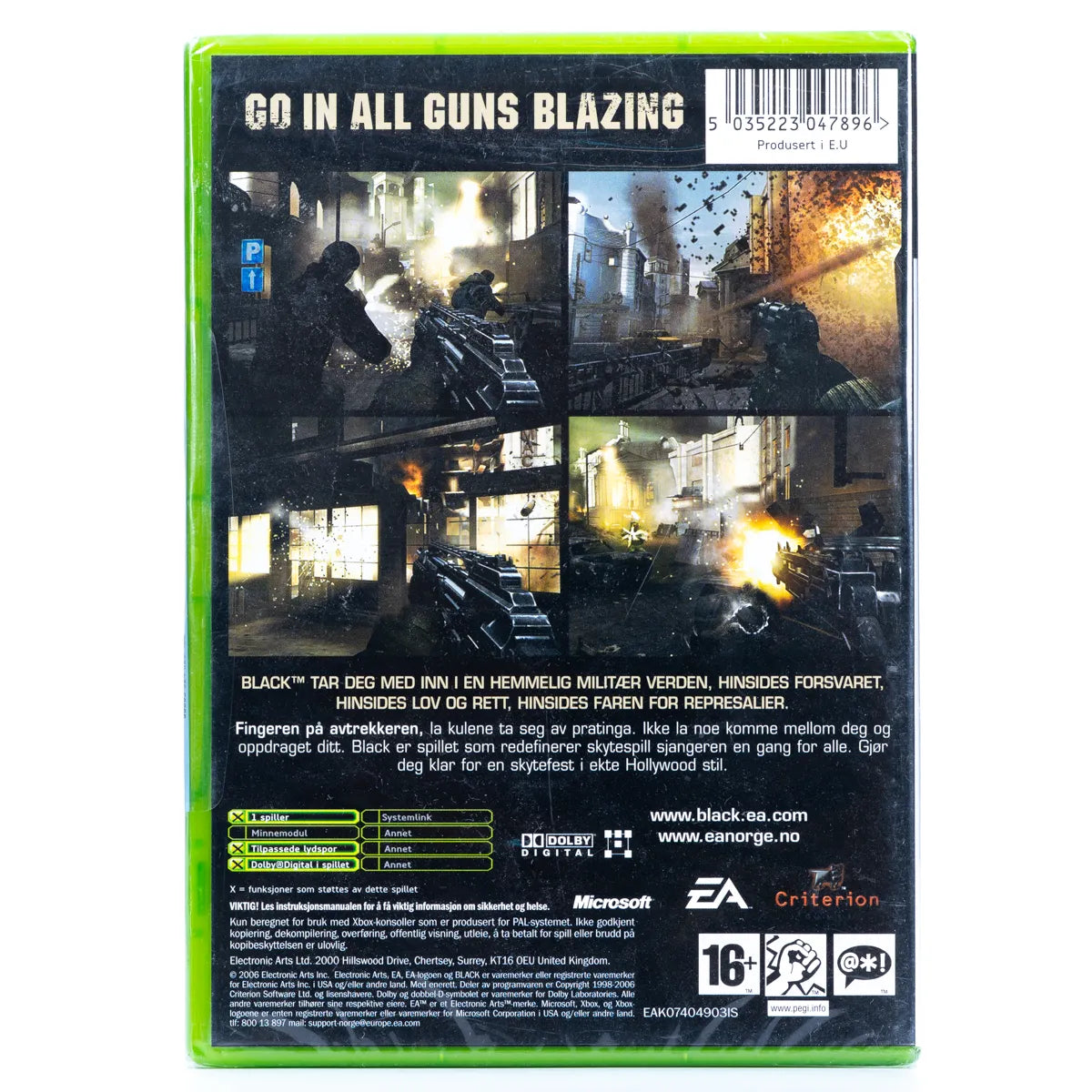 Black - Xbox Spill (Forseglet) - Retrospillkongen