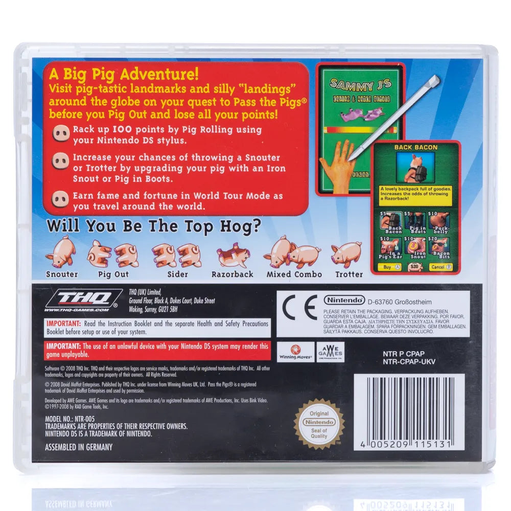 Pass the Pigs - Nintendo DS spill - Retrospillkongen