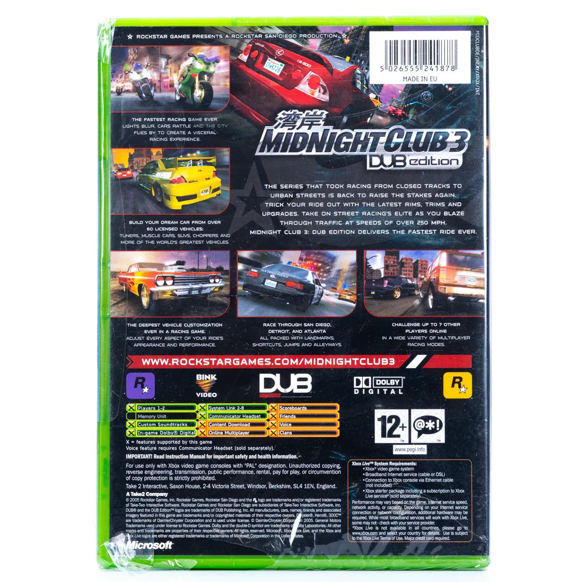 Midnight Club 3: DUB Edition - Xbox spill (Forseglet) - Retrospillkongen