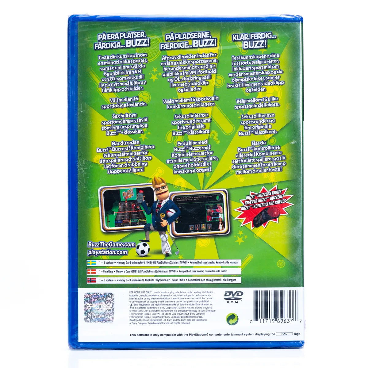Buzz! The Sports Quiz - PS2 Spill (Forseglet) - Retrospillkongen