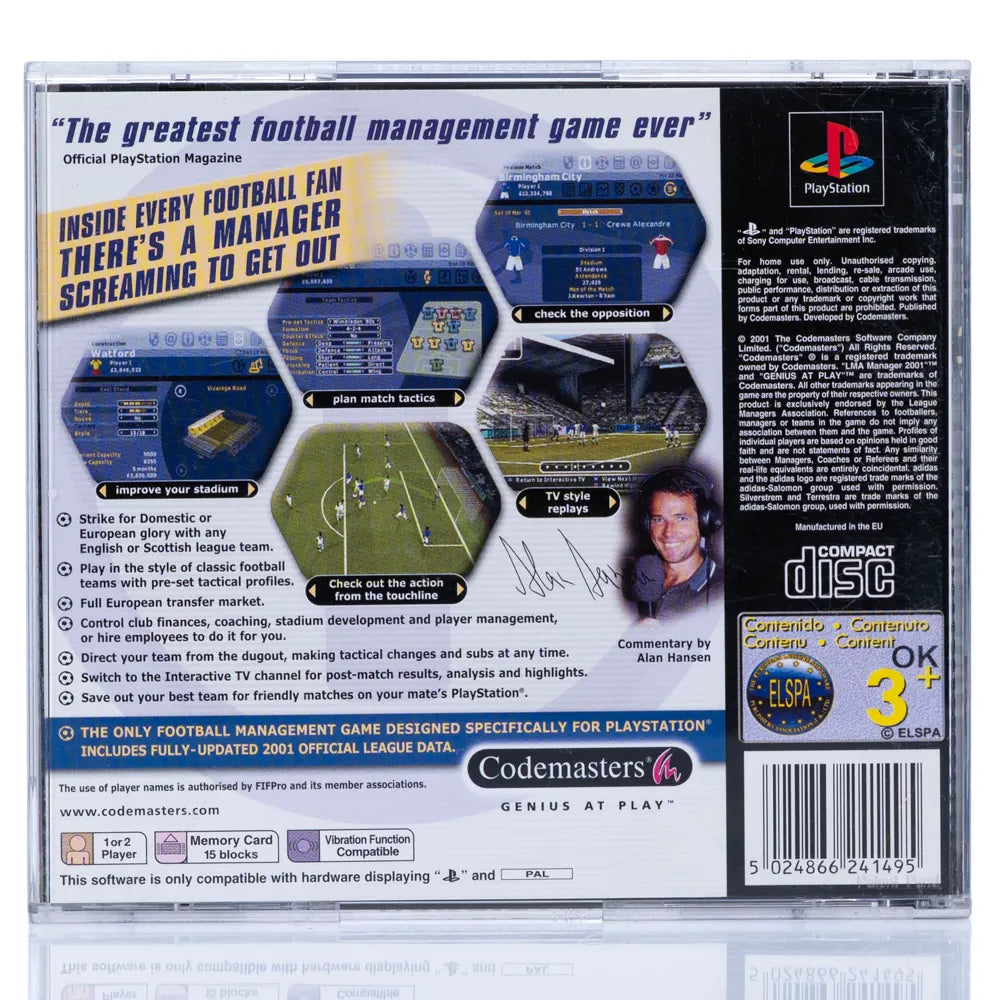 LMA Manager 2001 - PS1 spill - Retrospillkongen