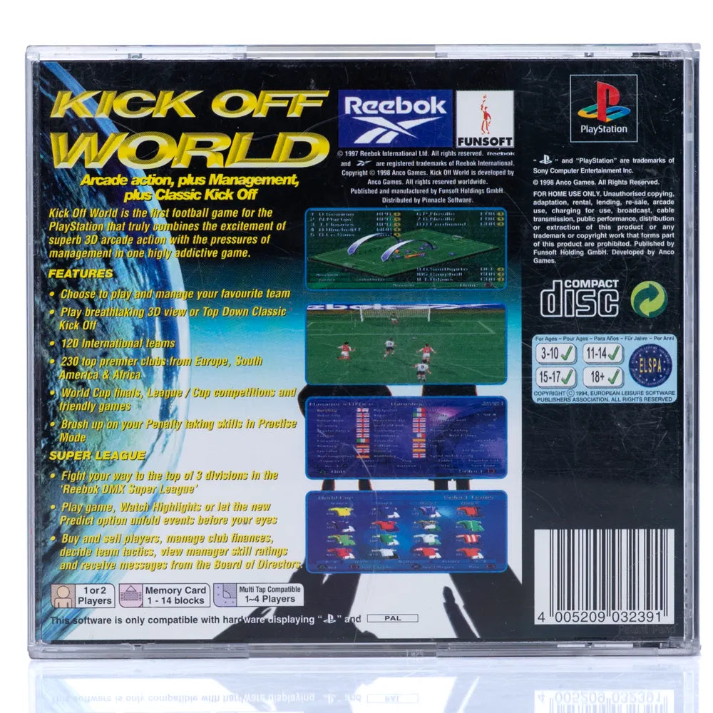 Kick Off World - PS1 spill - Retrospillkongen
