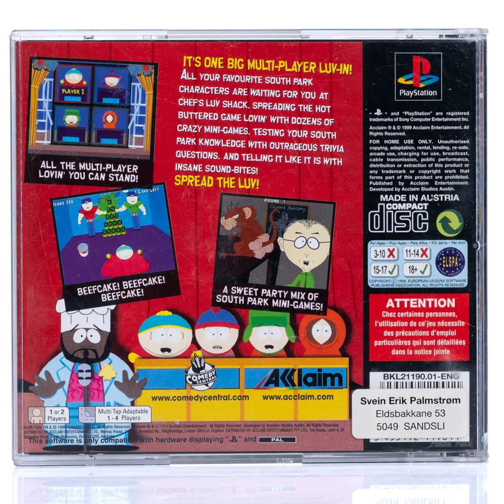 South Park: Chef's Luv Shack - PS1 spill - Retrospillkongen