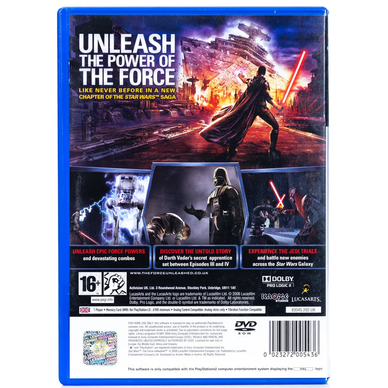 Star Wars: The Force Unleashed - PS2 spill