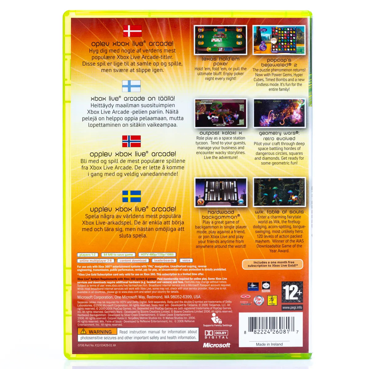 Xbox Live Arcade Unplugged Volume 1 - Xbox 360 spill - Retrospillkongen