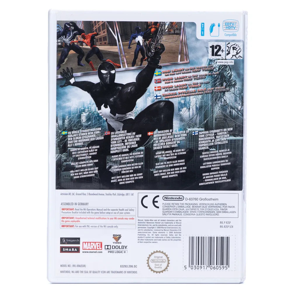 Spider-Man: Web of Shadows - Wii spill - Retrospillkongen