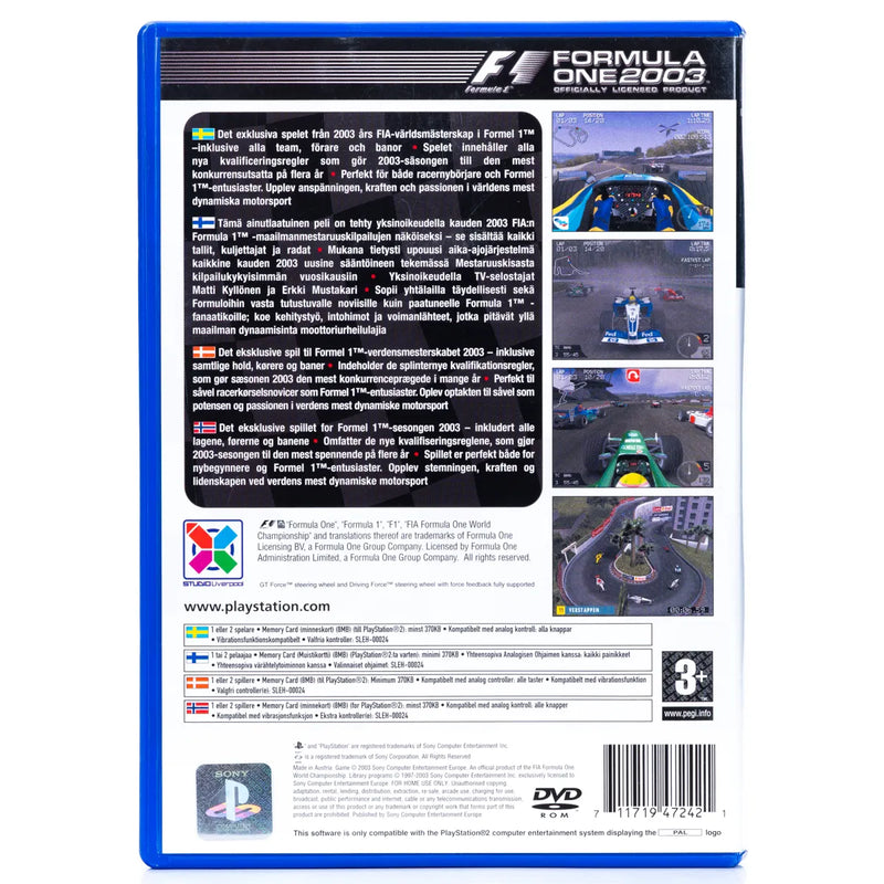 Formula One 2003 - PS2 Spill