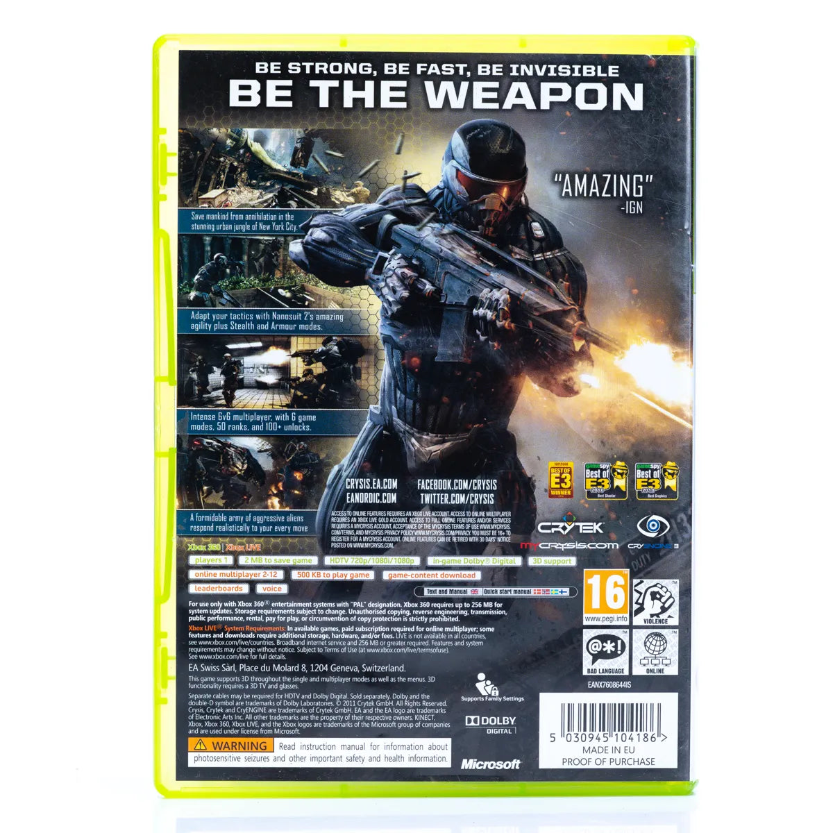 Crysis 2 - Xbox 360 spill - Retrospillkongen