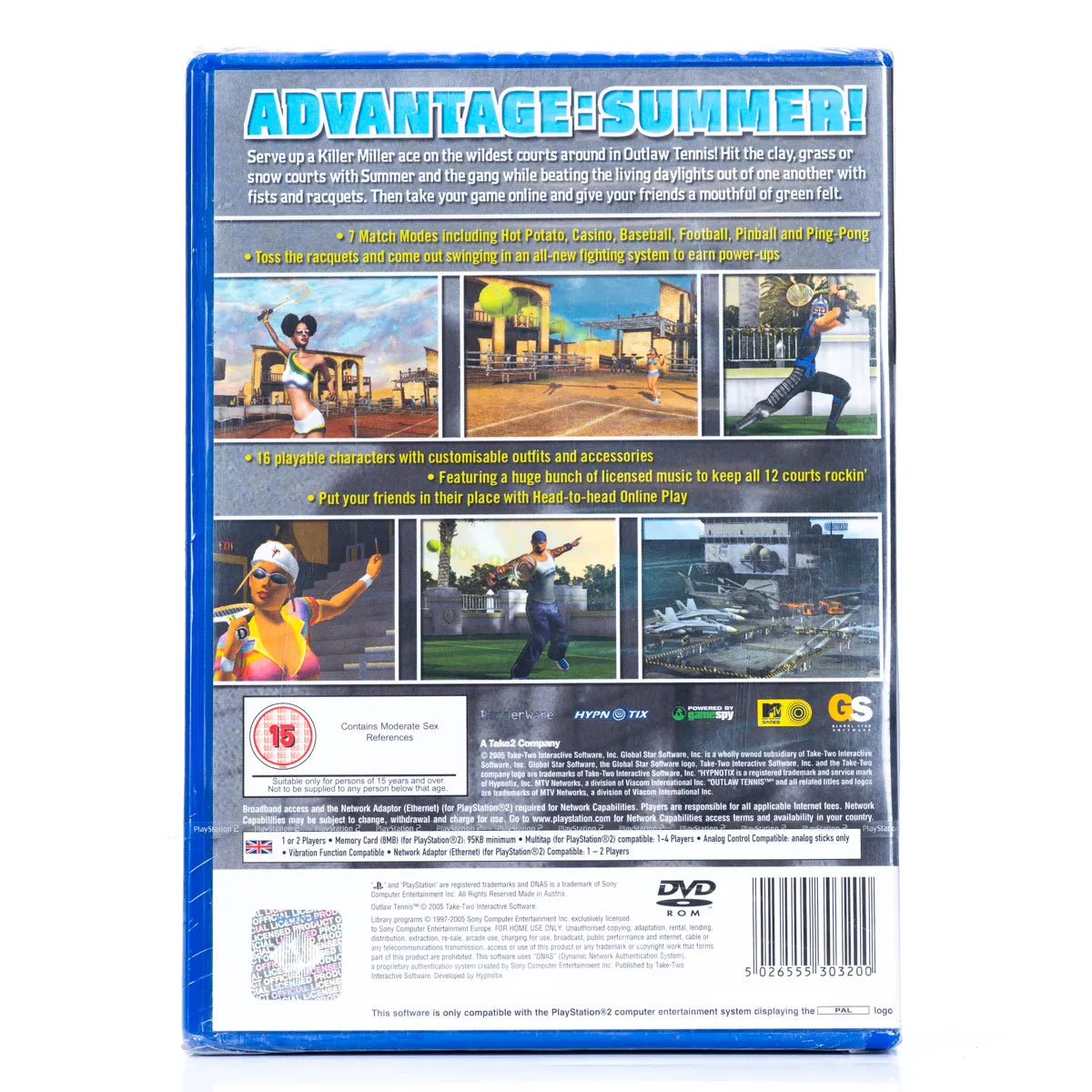 Outlaw Tennis - PS2 Spill (Forseglet) - Retrospillkongen