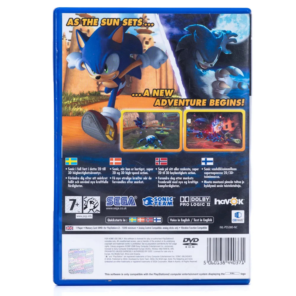 Sonic Unleashed - PS2 Spill - Retrospillkongen
